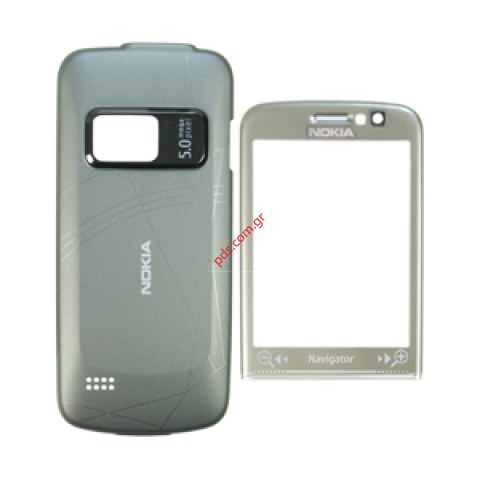 Γνήσιο τζαμάκι και καπάκι μπαταρίας Nokia 6710Navigator Titanium Γνήσιο τζαμάκι και καπάκι μπαταρίας Nokia 6710Navigator Titanium