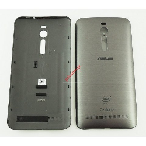 Καπάκι μπαταρίας Asus Zenfone 2 (5.0 INCH) Grey σε γκρί χρώμα με τα πλαινά πλήκτρα 