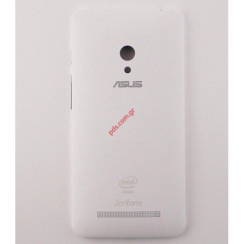 Καπάκι μπαταρίας Asus Zenfone 5 White σε λευκό χρώμα με τα πλαινά πλήκτρα 
