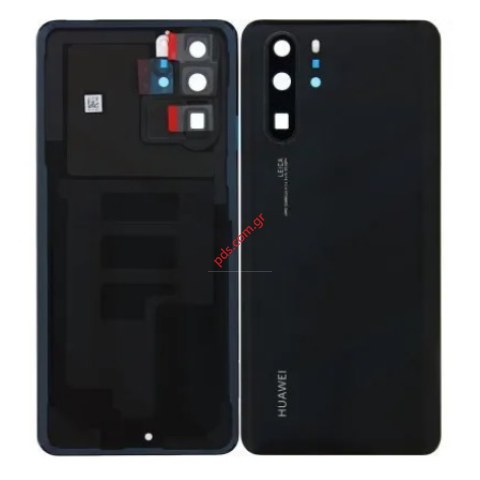 Καπάκι μπαταρίας OEM Huawei P30 Pro (VOG-L29) 2019 Black σε μαύρο χρώμα με εξαρτήματα 
