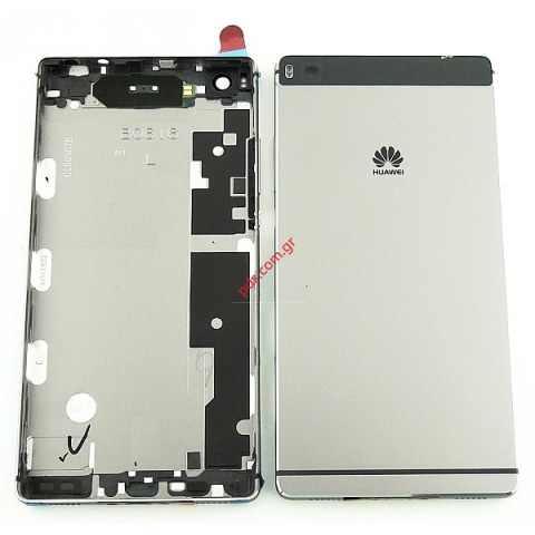 Καπάκι μπαταρίας (OEM) Huawei P8 Black σε μαύρο χρώμα