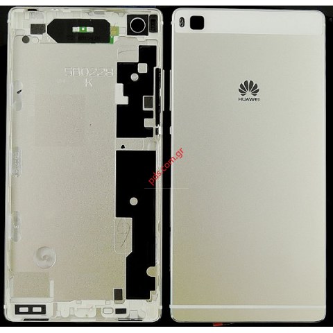 Καπάκι μπαταρίας (OEM) Huawei P8 White σε λευκό χρώμα