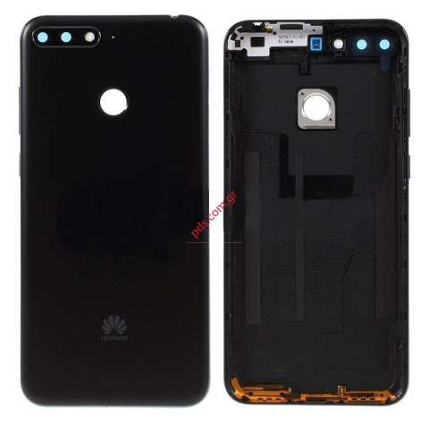 Καπάκι μπαταρίας (OEM) Huawei Y6 Prime 2018 (ATU-L31) Black σε μαύρο χρώμα (NO FINGER TOUCH)