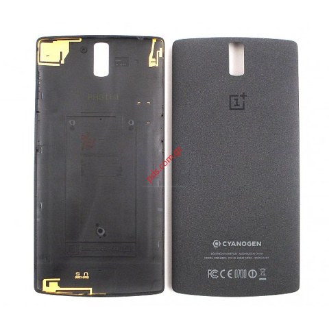 Καπάκι μπαταρίας OnePlus One Black (χωρίς NFC) σε μαύρο χρώμα (ΕΞΑΝΤΛΗΘΗΚΑΝ)