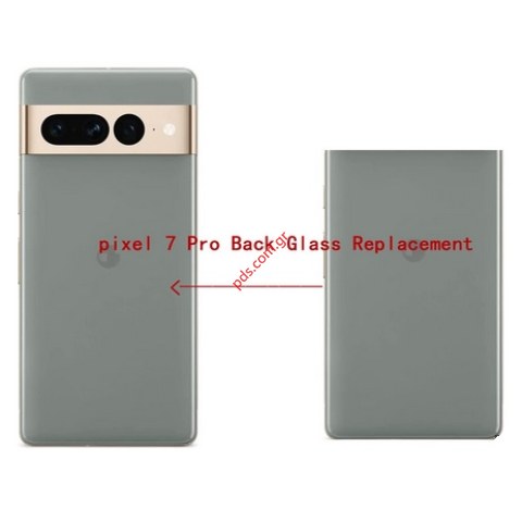 Πίσω καπάκι Google Pixel 7 Pro (GP4BC, GE2AE, GFE4J) 2022 Black Back cover Glass OEM σε μαύρο χρώμα Bulk 