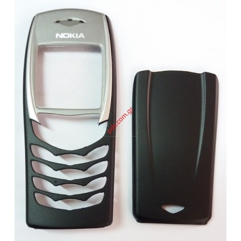 Πρόσοψη (απομίμηση) σετ NOKIA 6100 μαύρη με το τζαμάκι και το καπάκι μπαταρίας χωρίς συσκευασία.