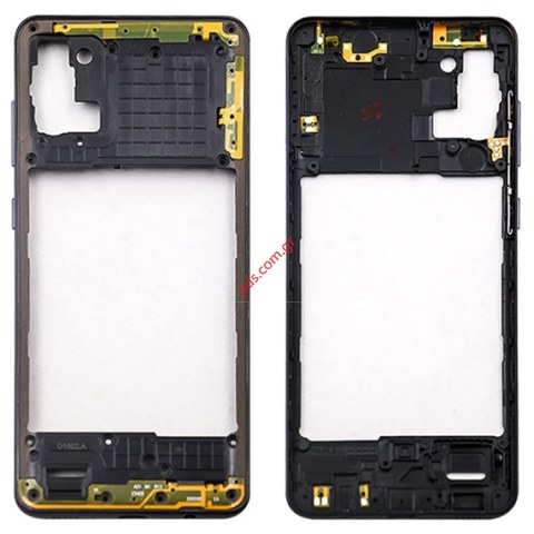 Πρόσοψη Samsung Galaxy A31 (A315F) Black OEM Blue Middle cover μεσαίο πλαίσιο σε μπλέ μαύρο χρώμα