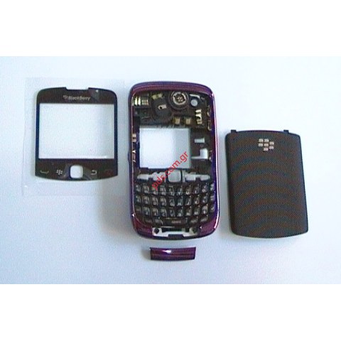 Πρόσοψη σετ BlackBerry 9300 Curve σε Μωβ χρώμα
