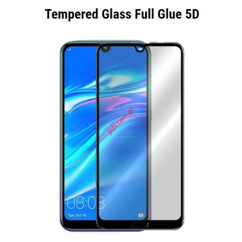 Ανθεκτικό Tempered Glass Huawei Y7 (2019) Full Glue Black.