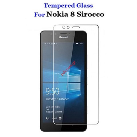 Ανθεκτικό τζάμι προστασίας 2.5D Nokia 8 Sirocco tempered Glass 0,25mm.