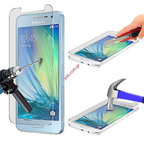 Ανθεκτικό τζάμι προστασίας οθόνης Samsung Galaxy A3 A300F Tempered Glass 0,3mm.
