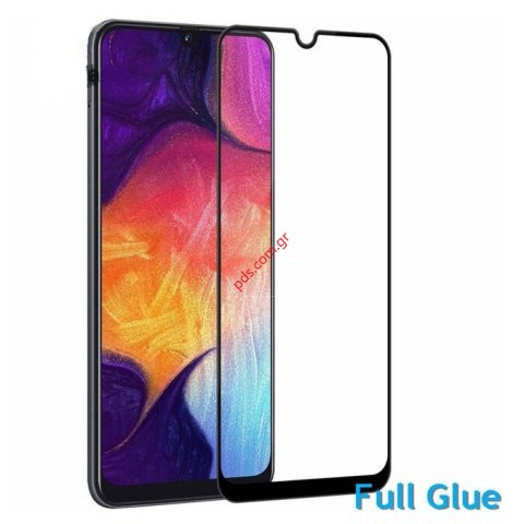Ανθεκτικό τζάμι προστασίας Samsung Galaxy A10 (2019) (SM-A105F) Full Glue Black.