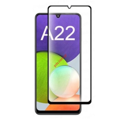 Ανθεκτικό τζάμι προστασίας Samsung Galaxy A22 5G (2021) SM-A226B 6.6inches Full Glue Black.