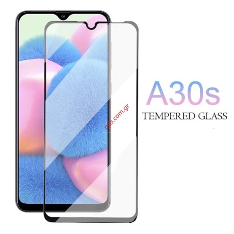 Ανθεκτικό τζάμι προστασίας Samsung Galaxy A30s (2019) (SM-A307F) Full Glue Black.