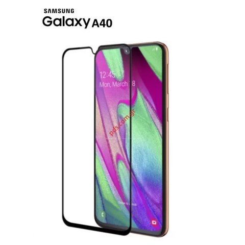 Ανθεκτικό τζάμι προστασίας Samsung Galaxy A40 (2019) (SM-A405F) Full Glue Black.