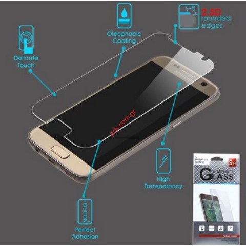 Ανθεκτικό τζάμι προστασίας Side glue  Samsung Galaxy S7 (SM-G930) Curved Clear. Ανθεκτικό τζάμι προστασίας Side glue  Samsung Galaxy S7 (SM-G930) Curved Clear.