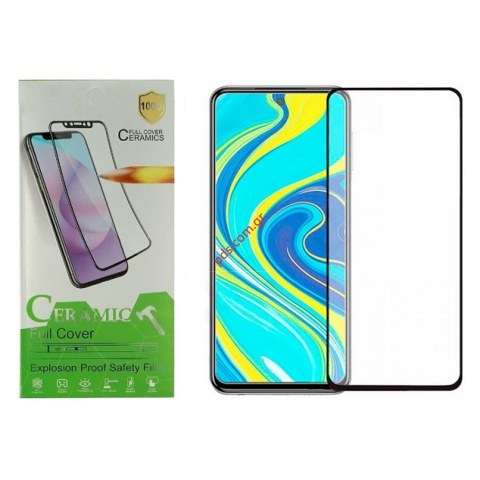 Ανθεκτικό τζάμι προστασίας Xiaomi Redmi Note 9 PRO, Redmi 10X 4G Hard Ceramic Full Glue Black.