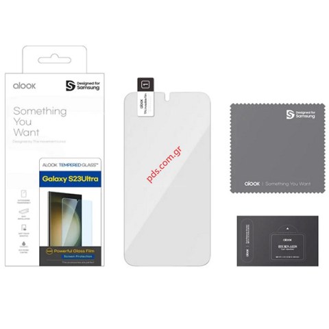 Γνήσιο τζάμι προστασίας οθόνης Samsung Galaxy S23 Ultra 5G GP-TTS918 Curved GP-TTS918MVATW Blister