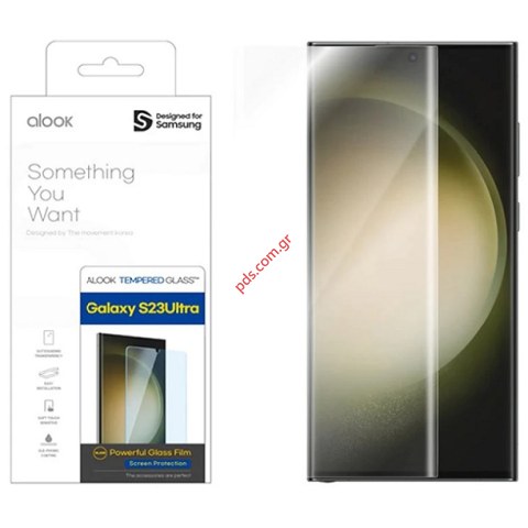 Γνήσιο τζάμι προστασίας οθόνης Samsung Galaxy S23 Ultra 5G GP-TTS918 Curved GP-TTS918MVATW Blister