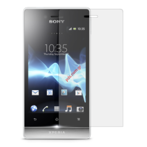 Protective plastic screen film for Sony Xperia Miro ST23i Polycarbon