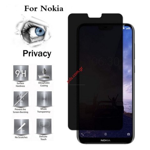 Προστατευτικό οθόνης Nokia 6 2017 Tempered Glass Anti-Peeping Glass Protective Privacy Film 