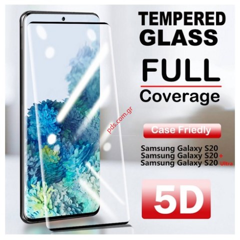 Προστατευτικό τζάμι Full Glue 5D Samsung GALAXY S20 G980 Tempered Glass Black Προστατευτικό τζάμι Full Glue 5D Samsung GALAXY S20 G980 Tempered Glass Black