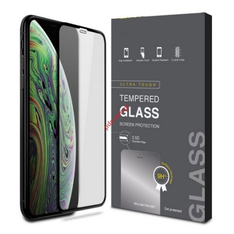 Προστατευτικό τζάμι iPhone XS Max (6.5) Full Glue Black Tempered glass 0,25mm.