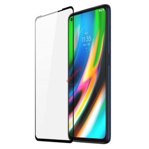 Προστατευτικό τζάμι Moto G9 PLUS 5D Full Glue Black Tempered glass 0,25mm.