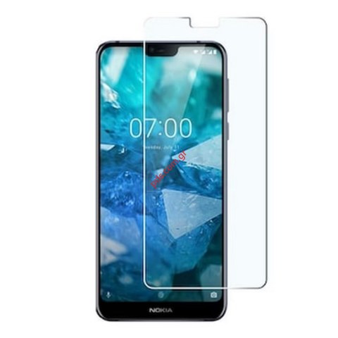 Προστατευτικό τζάμι Nokia 7.1 Black Tempered Glass 9H 0.33MM Blister
