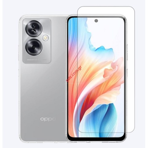 Προστατευτικό τζάμι Oppo A79 Clear glass 9H Flat Blister