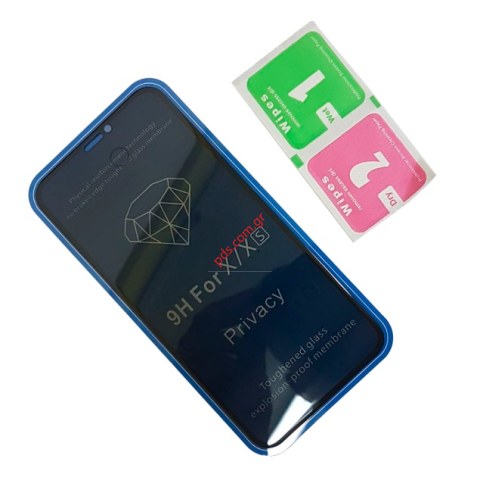 Προστατευτικό τζάμι PRIVACY iPhone XS MAX, 11 PRO MAX Hedo Full Glass Black