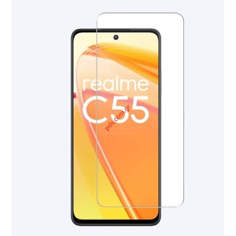 Tempered glass Realme C55 9H 0.33mm Flat Clear Blister