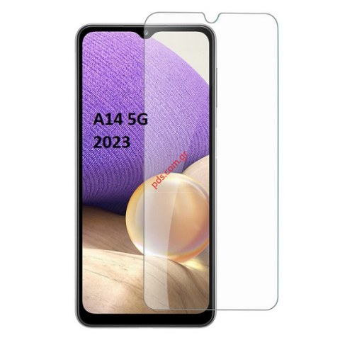 Προστατευτικό τζάμι Samsung A146F Galaxy A14 5G (2023) 6.6inch 9H 3D 0.33mm Tempered glass Flat Clear Blister