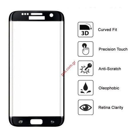 Tempered glass film Samsung Galaxy S7 Edge (SM-G935) Curved 0,25mm Black. Tempered glass film Samsung Galaxy S7 Edge (SM-G935) Curved 0,25mm Black.