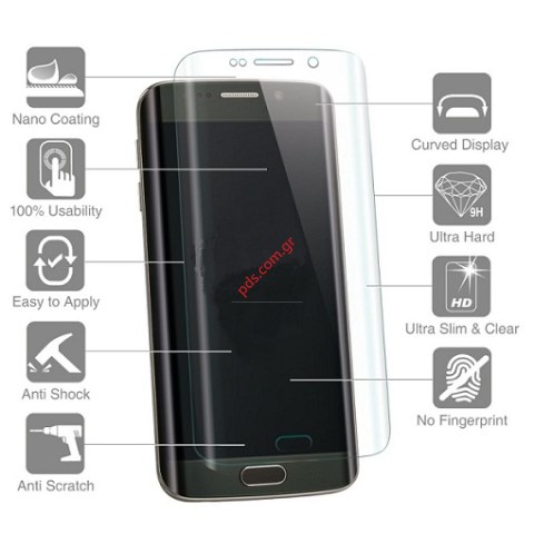 Tempered glass film Samsung Galaxy S7 Edge (SM-G935) Curved 0,25mm Clear. Tempered glass film Samsung Galaxy S7 Edge (SM-G935) Curved 0,25mm Clear.