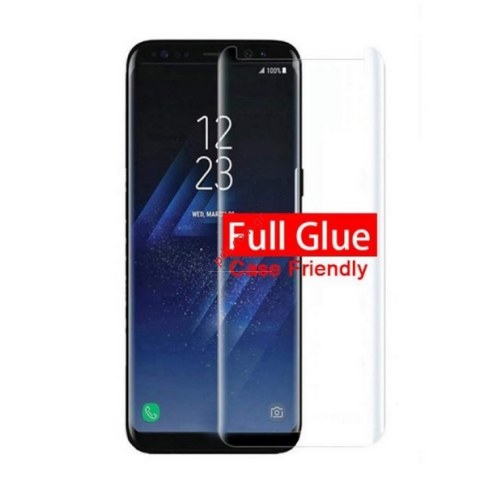 Τζάμι προστασίας Full Glue Samsung Galaxy S8 Plus G955, S9 Plus G965 7D Black Curved tempered glass.