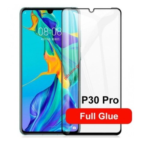 Τζάμι προστασίας Huawei P30 Pro Full Glue Black Glass