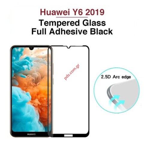Τζάμι προστασίας Huawei Y6 2019 Full Glue Glass Black 