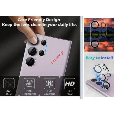 Tempered glass 3D for camera for Samsung Galaxy S23 Ultra Clear 9H Blister Tempered glass 3D for camera for Samsung Galaxy S23 Ultra Clear 9H Blister