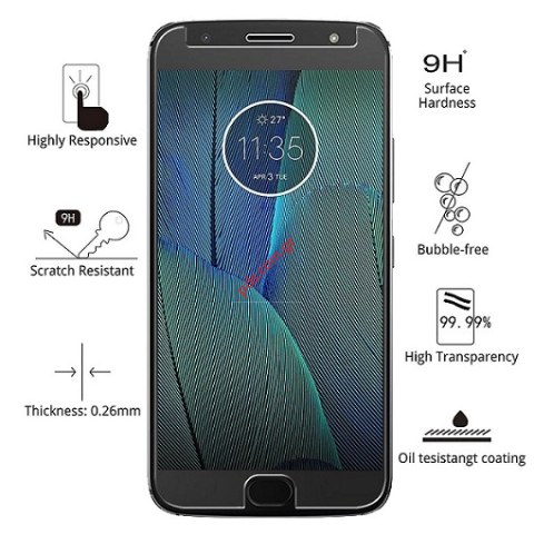Τζάμι προστασίας Moto G5s Plus (XT-1803) Tempered glass Clear Blister