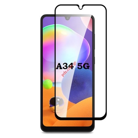 Τζάμι προστασίας Samsung A34 Galaxy A346B Full Glue 5D 9H tempered glass Black