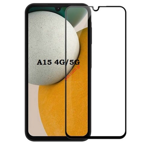 Τζάμι προστασίας Samsung Galaxy A15 4G/5G SM-A155F 5D 0,3mm Tempered Full Glue glass Box