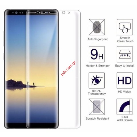 Τζάμι προστασίας Samsung Galaxy Note 9 Ν960 3D UV Mocolo Διάφανο Transparent full Curved tempered 0,25mm. Τζάμι προστασίας Samsung Galaxy Note 9 Ν960 3D UV Mocolo Διάφανο Transparent full Curved tempered 0,25mm.
