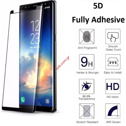 Τζάμι προστασίας Samsung Galaxy Note 9 Ν960 Black full Curved tempered 0,25mm.