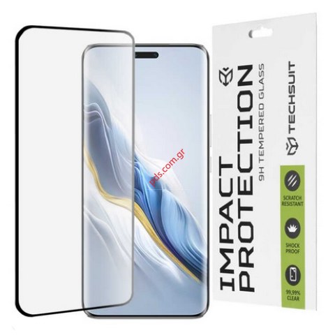 Τζάμι προστασίας Tempered Full Glue Curved glass Realme 12 Pro / 12 Pro Plus Techsuit 3D Curved Screen Black.