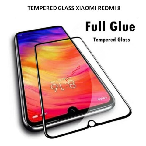 Τζάμι προστασίας Tempered Full Glue Xiaomi Redmi 8 6.22 inch Black αντιχαρακτικό εξωτερικό γυαλί προστασίας οθόνης  Τζάμι προστασίας Tempered Full Glue Xiaomi Redmi 8 6.22 inch Black αντιχαρακτικό εξωτερικό γυαλί προστασίας οθόνης