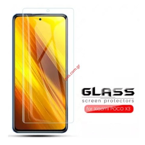Tempered protective glass film Xiaomi Pocophone X3 6.67 inch 0,3mm.