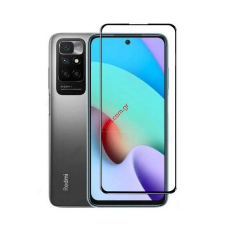 Τζάμι προστασίας Xiaomi Redmi 10 4G Full Glue 5D Black.