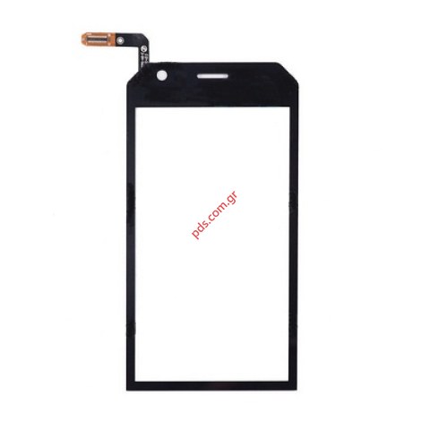 Εξωτερικό τζάμι με αφή Caterpillar Cat S40 black σε μαύρο χρώμα (External glass Digitizer touchpanel)