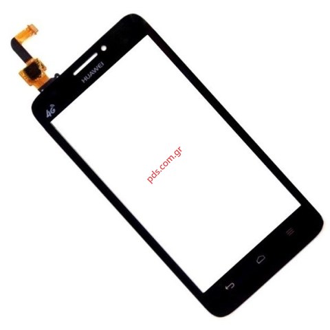 External glass touch screen (OEM) Huawei Ascend G620 4G in Black color.